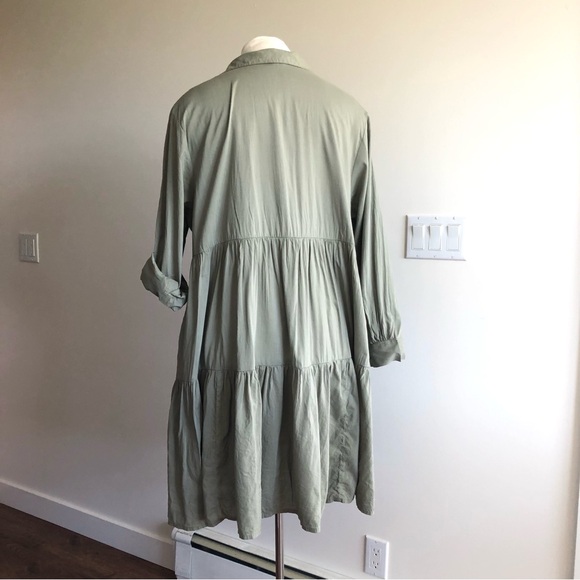 George Sage Green Tiered Dress - Picture 5 of 11